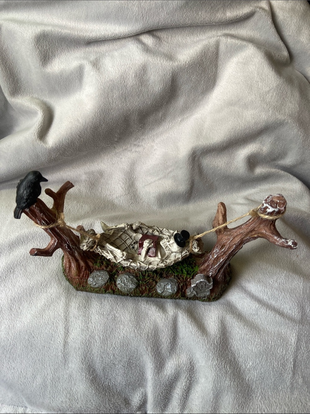 Ashland Halloween Fall Skeleton Nap In Hammock For Fairy Garden Village
